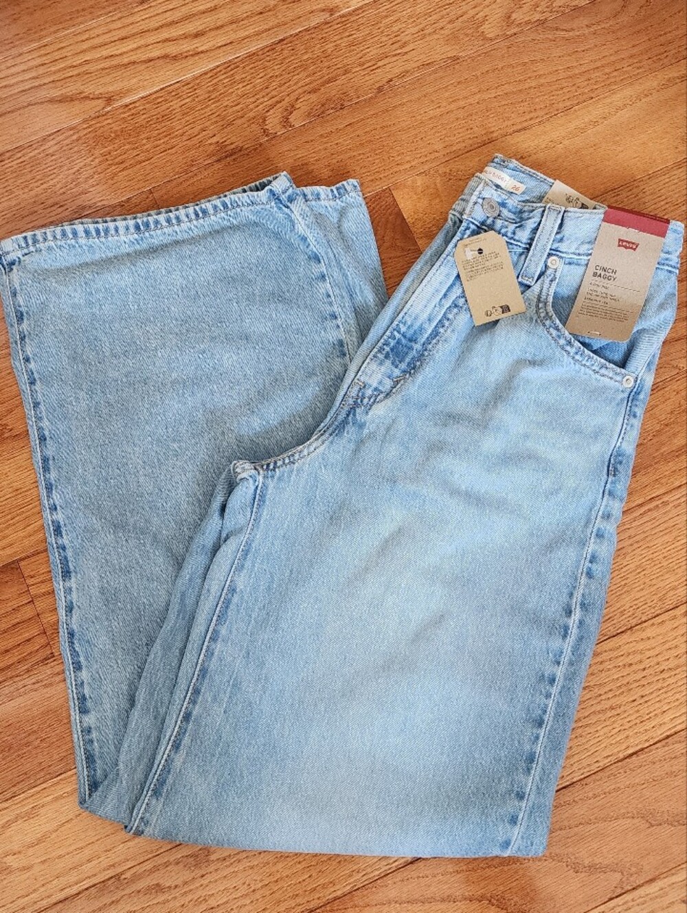Levi's Light Blue Baggy Cinch Jeans